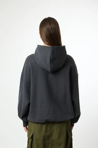 Sweat à capuche en coton biologique Native - Anthracite