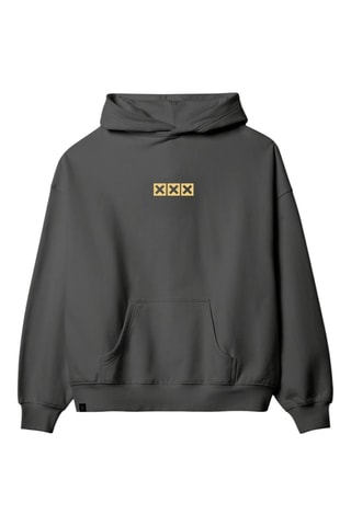 Sweat à capuche en coton biologique Native - Anthracite