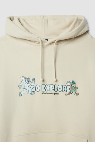 Sweat à capuche en coton biologique Chase - Beige