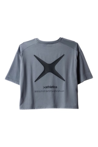T-shirt cropped Train - Gris foncé