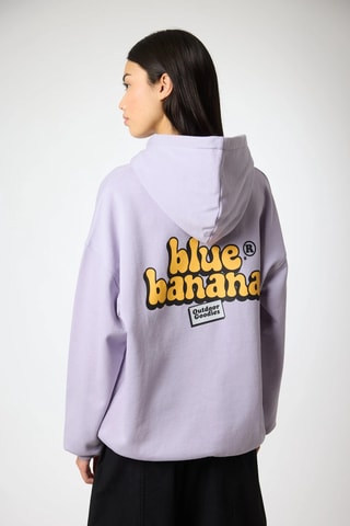 Sweat à capuche en coton biologique Hakuba - Violet