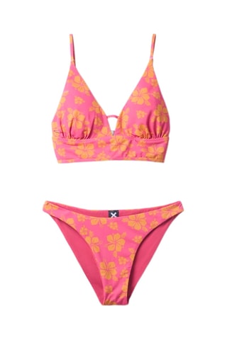 Haut de maillot réversible coques Alazne - Rose