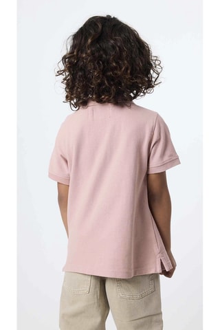 Polo en coton biologique Nature - Orange clair