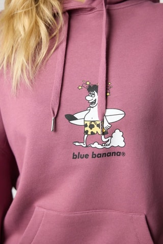 Sweat en coton biologique à capuche Wipeout - Rose foncé