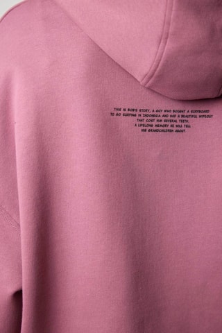 Sweat en coton biologique à capuche Wipeout - Rose foncé