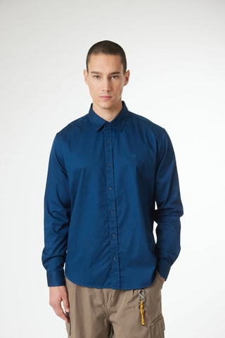 Chemise regular Point - Bleu marine