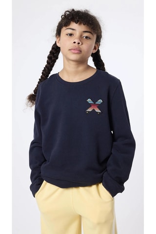 Sweat en coton biologique Classic - Bleu marine