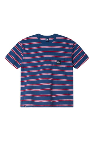 T-shirt oversize en coton biologique Happo One - Bleu