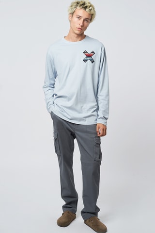 Pantalon cargo Raven - Gris clair