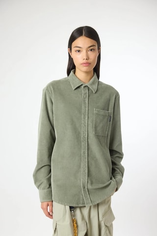 Surchemise en velours River - Vert clair