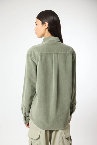 Surchemise en velours River - Vert clair