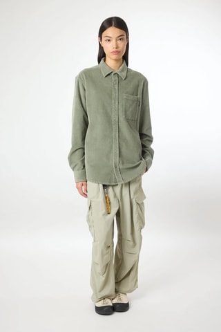 Surchemise en velours River - Vert clair
