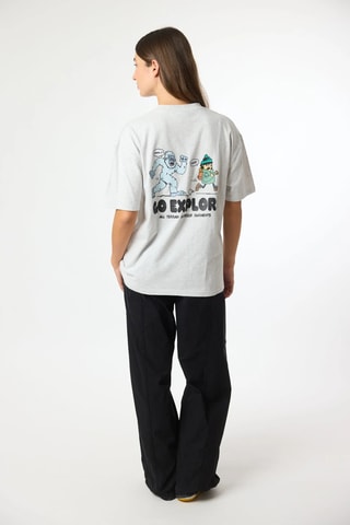 T-shirt oversize en coton biologique Chase - Gris clair