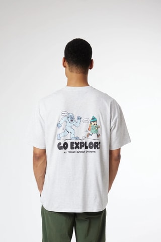 T-shirt oversize en coton biologique Chase - Gris clair