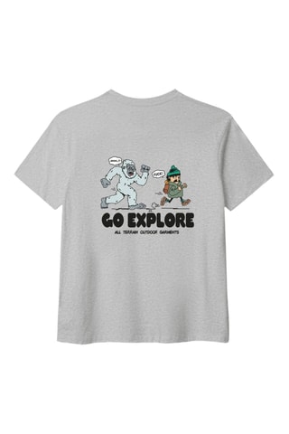 T-shirt oversize en coton biologique Chase - Gris clair