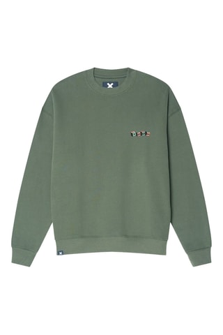 Sweat en coton biologique Cube - Kaki