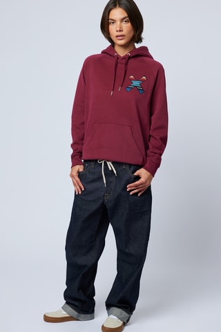 Sweat à capuche en coton biologique Classic - Bordeaux