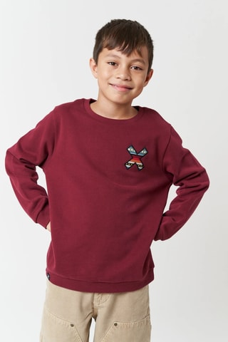 Sweat en coton biologique Classic - Bordeaux