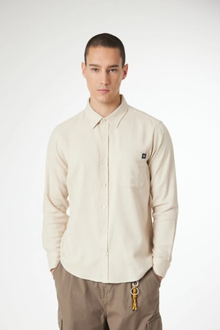 Chemise regular Journal - Blanc
