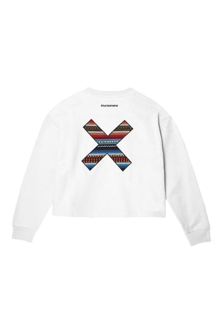 Sweat court en coton biologique Classic - Blanc