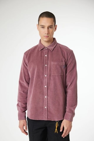 Surchemise en velours River - Rose foncé