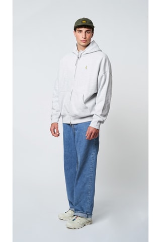 Sweat à capuche en coton biologique Banana - Gris clair