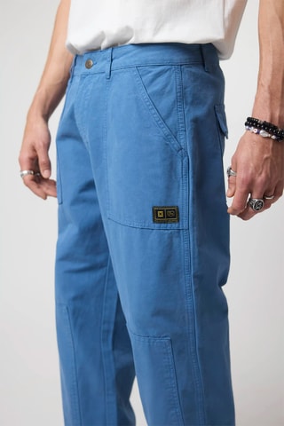 Pantalon regular en coton biologique CRD Patched - Bleu
