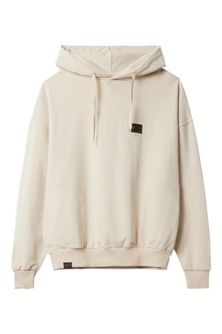 Sweat en coton biologique à capuche Crd Premium Basic - Blanc