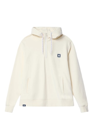 Sweat à capuche en coton biologique Island - Écru