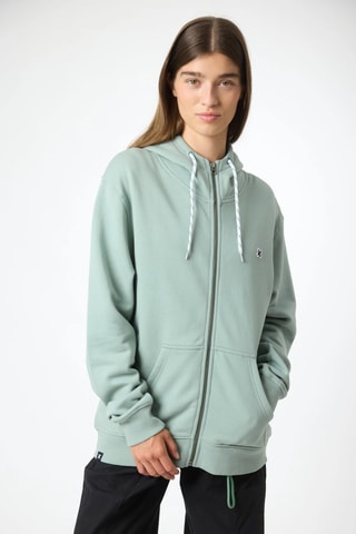 Sweat à capuche en coton biologique Patch - Vert d'eau
