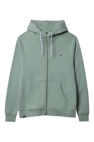 Sweat à capuche en coton biologique Patch - Vert d'eau
