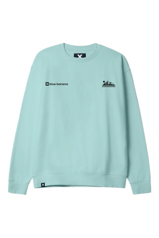 Sweat en coton biologique Grab - Vert d'eau