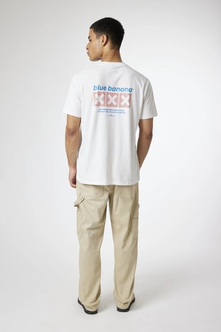 T-shirt oversize en coton biologique Line - Blanc