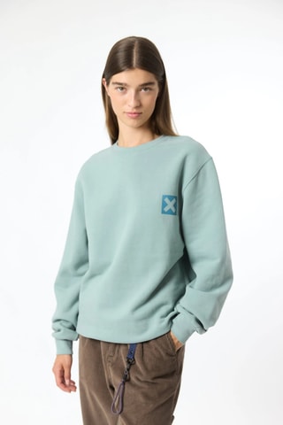 Sweat en coton biologique Nature - Vert d'eau