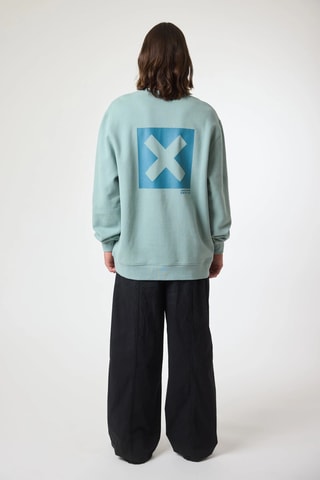 Sweat en coton biologique Nature - Vert d'eau