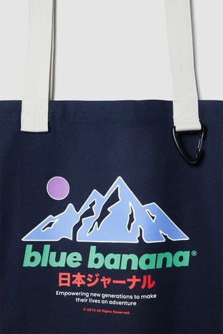 Tote bag en coton biologique Ontake - Bleu marine