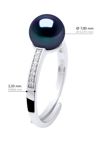 Ring Zilver en Zoetwatercultivéparel