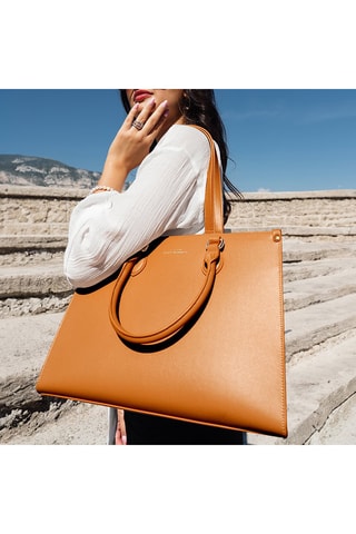 Leren Shopper - Bruin