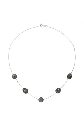 Ketting Zilver en Tahiti Cultivéparels