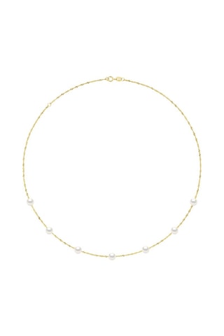 Ketting Geelgoud en Zoetwatercultivéparel