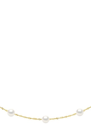 Ketting Geelgoud en Zoetwatercultivéparel