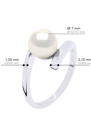 Ring Zilver en Zoetwatercultivéparel