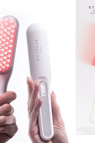 Brosse luminothérapie LED rouge - Cheveux