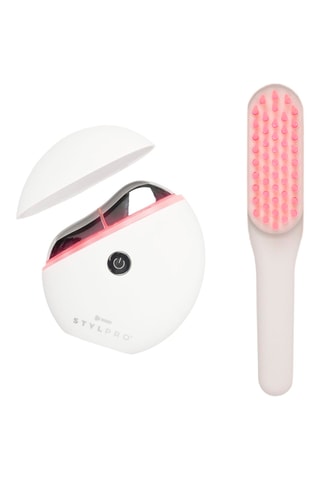 Gua sha électrique chauffant LED Stylpro et Brosse luminothérapie LED rouge - Cheveux