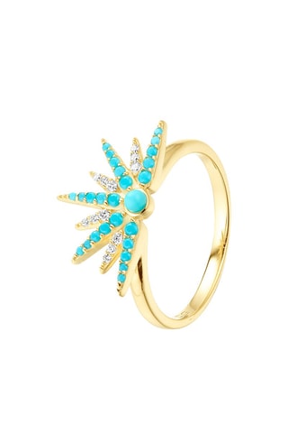 Bague - Argent plaqué or jaune