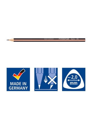 6 crayons graphites triangulaires Noris® Edition pastel