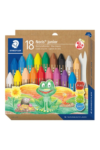 18 lápis de cera à condizer Noris® junior 224 - A partir dos 2 anos