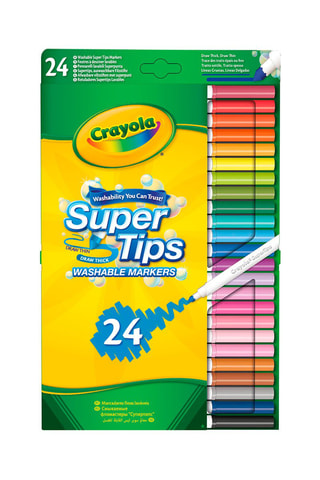 24 canetas laváveis Supertips A partir dos 3 anos