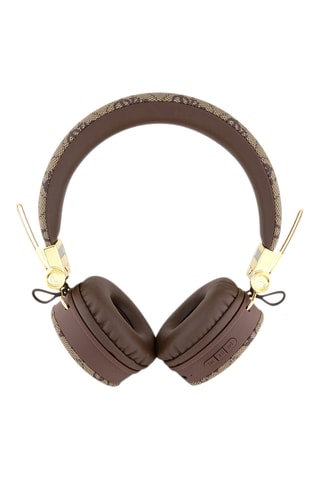 Auscultadores estéreo Guess - 4G - Bluetooth - Castanho