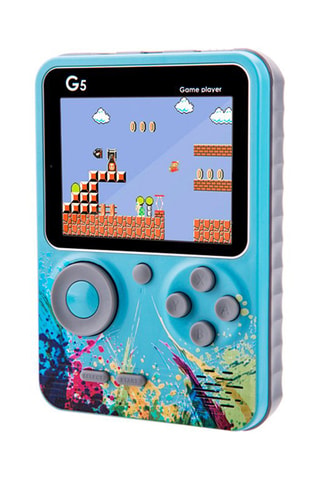 Console emulatore 500 giochi con gamepad multigiocatore - Modello StreetArt - Blu - TechKidz